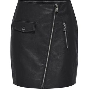 ONLY - VERA - Minirok - Effen - Polyestermix - Ritssluiting Voorkant