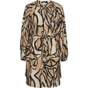 Vero Moda - Vmmartha L/s Dress - Midi-jurk - Zwart - 80% LENZING™ ECOVERO™ Viscose