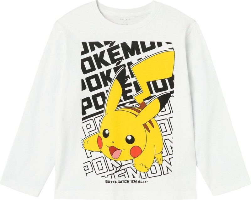 Name It T-shirt Nkmamas Pokemon Ls Nreg Top Box Noo 13234562 Bright White Mannen 4 X 0
