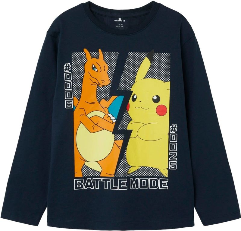 Pokémon - Top - Blauw - Jersey - Lange Mouwen