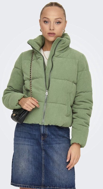 Onlnewdolly - Puffer Jacket - Kort - Hoge Opstaande Kraag - Lange Mouwen - Zwart