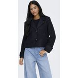 Onlvaleria - Jas - Kort - Teddy - Omkeerbaar - Knoopsluiting - Zwart