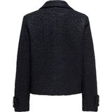 Onlvaleria - Jas - Kort - Teddy - Omkeerbaar - Knoopsluiting - Zwart