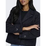 Onlvaleria - Jas - Kort - Teddy - Omkeerbaar - Knoopsluiting - Zwart