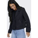 Onlvaleria - Jas - Kort - Teddy - Omkeerbaar - Knoopsluiting - Zwart