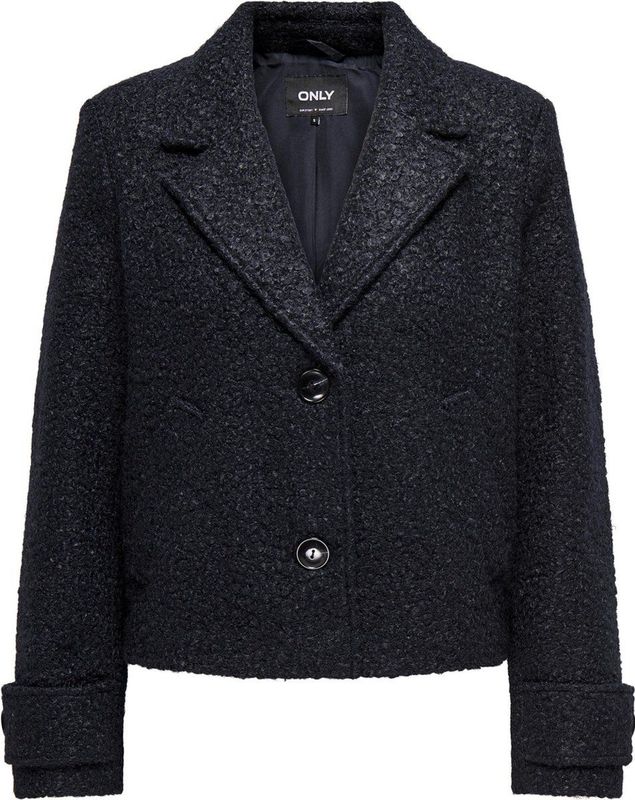 Onlvaleria - Jas - Kort - Teddy - Omkeerbaar - Knoopsluiting - Zwart