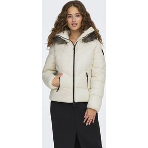 Puffer Jacket - Groen - Polyester - Hoge Hals - Lange Mouwen - Ritssluiting