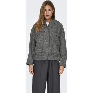 ONLY - Onlgaia Boucle Bomber - Damesjas - Donkergrijs Gemêleerd
