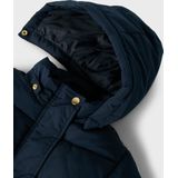 NAME IT - Gewatteerde Jas - Roze - Polyester - Afneembare Capuchon