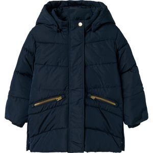 NAME IT - Gewatteerde Jas - Roze - Polyester - Afneembare Capuchon