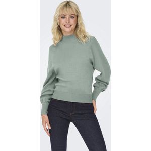 Only - ONLFRIDA LIFE LS HIGHNECK CC KNT - Trui - Aqua gray - 50% Viscose, 28% Polyester, 22% Nylon