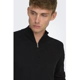 ONLY&SONS - ONSLOUI REG 12 MEL - Gebreide Pullover - Heren - Halve Ritssluiting