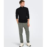 ONLY&SONS - ONSLOUI REG 12 MEL - Gebreide Pullover - Heren - Halve Ritssluiting