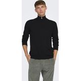 ONLY&SONS - ONSLOUI REG 12 MEL - Gebreide Pullover - Heren - Halve Ritssluiting