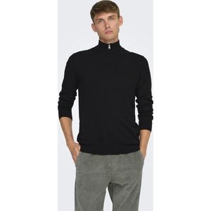ONLY&SONS - ONSLOUI REG 12 MEL - Gebreide Pullover - Heren - Halve Ritssluiting