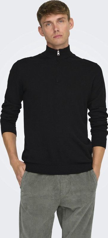 ONLY&SONS - ONSLOUI REG 12 MEL - Gebreide Pullover - Heren - Halve Ritssluiting