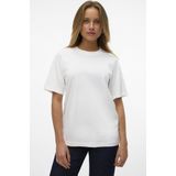 Vero Moda T-shirt Vmdemi Ss O-neck Top Jrs Noos 10308819 Snow White Dames