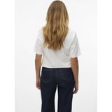 Vero Moda T-shirt Vmdemi Ss O-neck Top Jrs Noos 10308819 Snow White Dames
