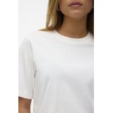 Vero Moda T-shirt Vmdemi Ss O-neck Top Jrs Noos 10308819 Snow White Dames