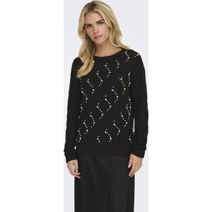 Only - Onlliana Life Ls Pearl o-Neck Cc Knt - Dames - Gebreide Truien
