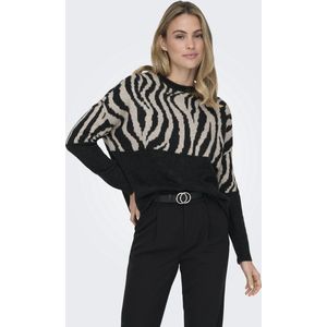 Gebreide Pullover - O-hals - Lange Mouwen - Rol Rand Manchetten