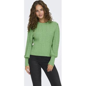Only Trui Onlkatia Ls Struc Puff Oneck Cc Knt 15294087 Island Green Dames