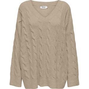 Only - Onljeanett Life Cable v-Neck Cc Knt - Meisjes - Gebreide Truien