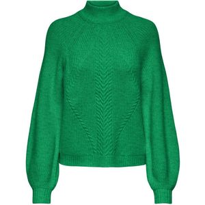 Only - Onlkatia LS Detail Highneck Trui - Groen - Viscose/Nylon/Polyester