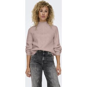 Only Trui Onlkatia Ls Detail Highneck Knt 15324678 Rose Smoke/melange Dames Maat - XS