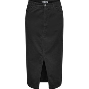 Only - Onlmoxie Hw Long Slit Cord Rok - Zwart - Katoen