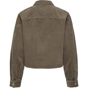 Only Onlnew Moxie L s Cord Shirt Coffee Quartz BRUIN