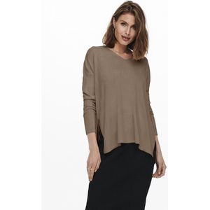 ONLY - Trui - Kastanje - Acryl - Lange Mouwen V-hals