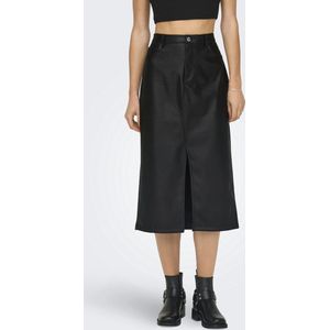 Only Onlkiri Hw Lo Slit Faux Lea Skirt Cc Pnt Dames Rok