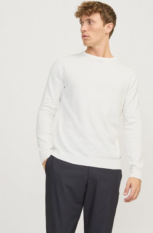 JACK & JONES - Trui - Wit - 100% Katoen-Organisch