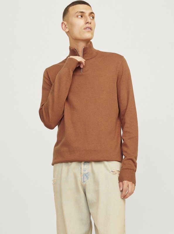 Jack & Jones - Schipperstrui - Cognac Bruin - Viscose Mix