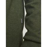 JACK & JONES - Schipperstrui - Groen - Viscose Mix - Korte Rits