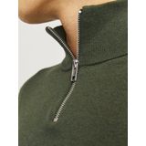 JACK & JONES - Schipperstrui - Groen - Viscose Mix - Korte Rits