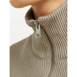Jack & Jones - Gebreide Trui - Zandkleur - 50% Katoen 50% Gerecycled Polyester