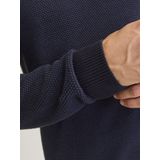 Gebreide Trui - Ronde Hals - Lange Mouwen - Regular Fit - 50% Katoen, 50% Biologisch Katoen