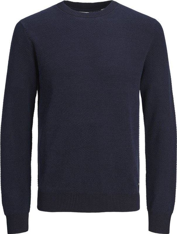 Gebreide Trui - Ronde Hals - Lange Mouwen - Regular Fit - 50% Katoen, 50% Biologisch Katoen