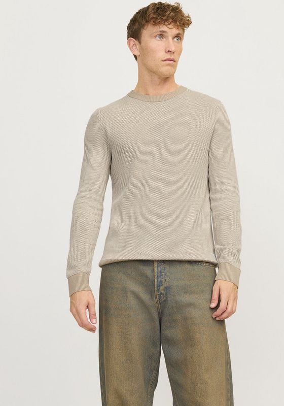 JACK & JONES - Jjeglobe Knit Crew Neck Noos - Gebreide Trui - Haver