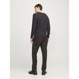 JACK & JONES Basic Knit Crew Neck - Heren Pullover - Donkergrijs Melange - Katoen