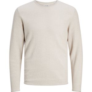 Jack & Jones Trui Jjecooper Knit Crew Neck Noos 12258407 Oatmeal/melange Mannen