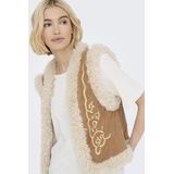 Onlcille - Gilet - Imitatiesuède - Hoge Hals - Mouwloos - Polyester Voering