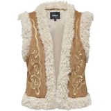 Onlcille - Gilet - Imitatiesuède - Hoge Hals - Mouwloos - Polyester Voering