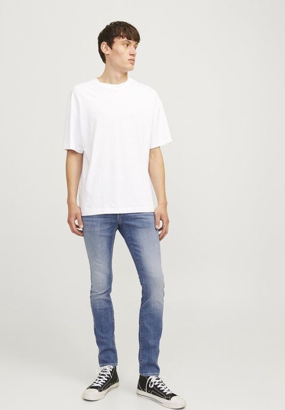 Fox - Slim Fit Jeans - Blauw - Denim - Vervaagde Look