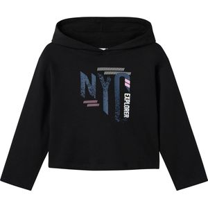 Name it - Nkfviala Ls Short Boxy Sweat Wh Bru - Meisjes - Sweaters