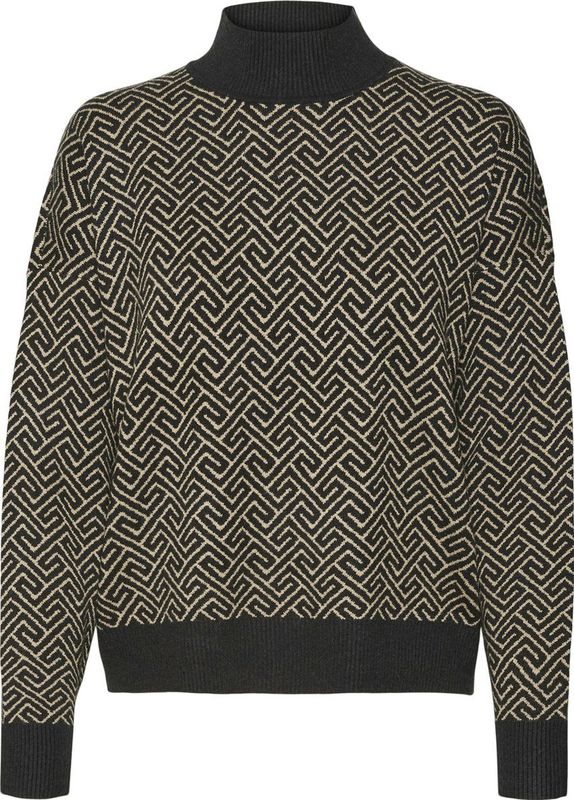 Vero Moda - Vmaria Art Batwing Highneck Pullover Ga - Dames - Gebreide Truien