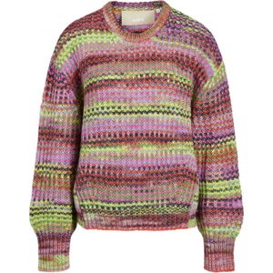 JJXX Trui Jxsimone Space Dye Crew Neck Knit 12207206 Fiery Red Dames