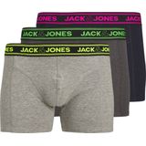 JACK&JONES ADDITIONALS JACETHAN TRUNKS 3 PACK - Donkergrijs Melange - Marineblauw - Lichtgrijs Melange